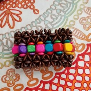 Colorful Wooden Boho Spanish style Bracelet